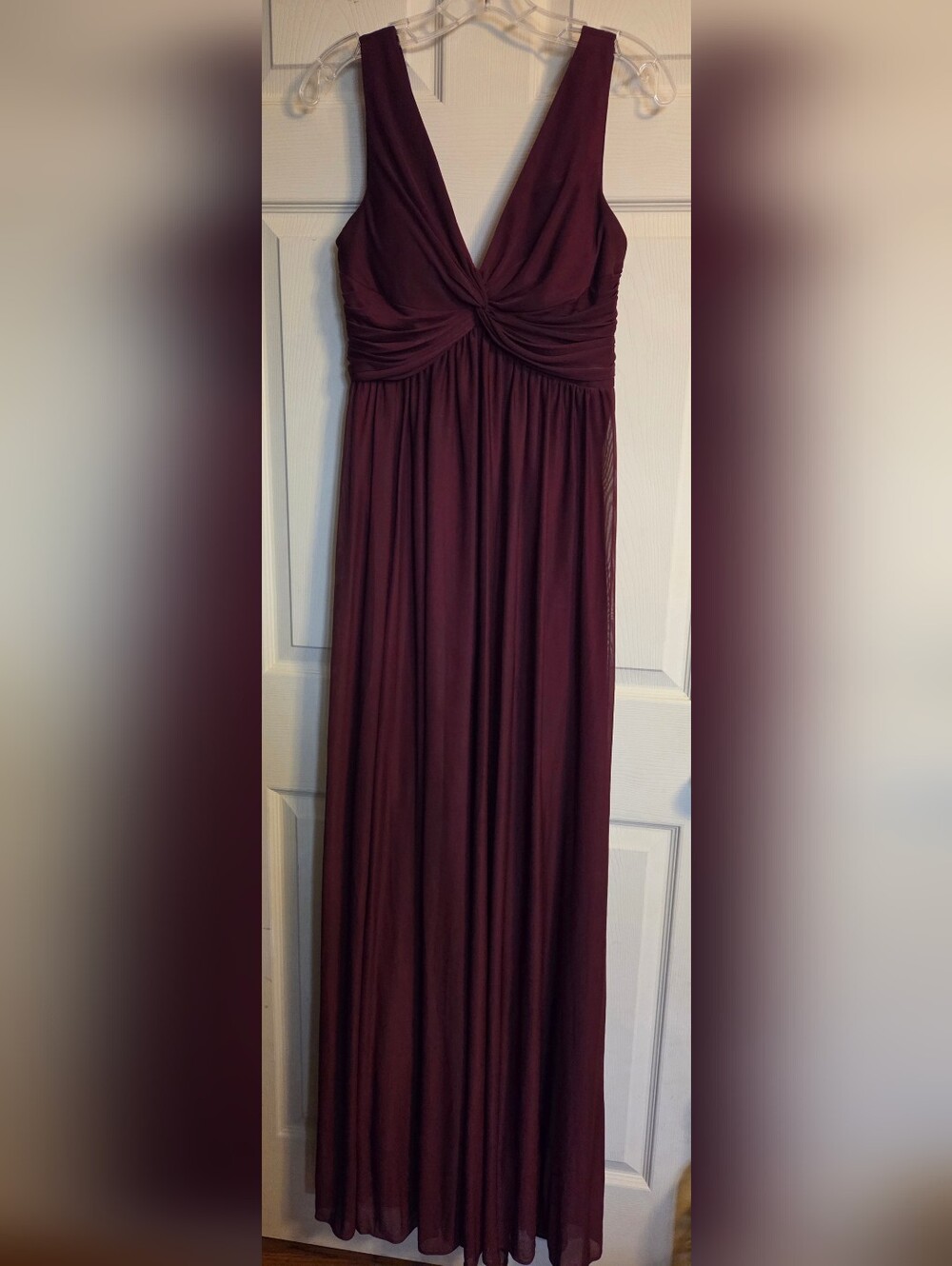 Birdy Grey Laurie Empire Maxi Dress in Cabernet Chiffon Medium